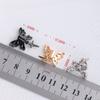 Pulsera de oro de 14 quilates con circonitas engastadas en forma de mariposa con agujero pasante, hecha a mano, con cuentas deslizantes, accesorios de joyería.