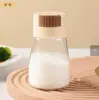 Frasco dosificador cuantitativo para cocina, botella de control de sal tipo prensa, caja de condimentos para el hogar, recipiente de sal sellado y a prueba de humedad, botella de control de sal y glutamato monosódico