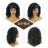 Faixa de Cabeça Preta de Cabelo Cacheado Longo para Comércio Transfronteiriço, Faixa de Cabelo Cacheado Pequena, Peruca Fofa, Faixa de Cabeça Lenço de Cabeça de Fibra de Alta Temperatura