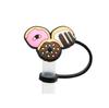 Donut Morango Criativo Morango Tubo de Sucção Tampa de Sucção Tampa de Poeira Plug Bonito Desenho Animado Canudo Capa Decorativa em estoque Atacado