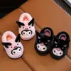 Nuevos Zapatos de Algodón para Niños Otoño e Invierno 2026, Zapatos Peludos para Niñas, Pantuflas de Casa de Dibujos Animados, Pantuflas de Algodón Calientes para Bebé con Forro de Felpa