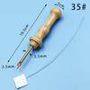 Conjunto de Agulhas de Bordado Punch Needle Russo Agulha de Crochê Lã Grossa Punch Needle 35 # 50 # Estilo Europeu Cabo de Madeira Agulha de Picar com Passador