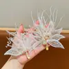 Tocados para el Día del Niño Li Yitong Ciervo Blanco Mismo Pasador Borla de Perla Aire de Hada Pasador Alas de Mariposa Tocados de Elfo