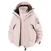Chaquetas de Exterior para Hombres y Mujeres en Otoño e Invierno Chaquetas Cortavientos e Impermeables Forro Calefactor de Grafeno Tres en Uno Desmontable