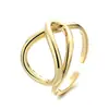 Anillo Trenzado con Línea Metálica Simple Popular Estilo Ins Moda Anillo Personalizado para Dedo Índice Anillo Sencillo Único para Mujeres