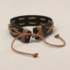 Pulsera de cuero de vaca tejida a mano de diseño simple de nicho estilo coreano Pulsera de celebridad de internet Joyería personalizada para novias estudiantes joyería