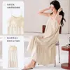 Camisola Feminina Sem Mangas com Bojo, 100% Algodão, Roupa de Casa Confortável e Respirável, Doce e Estilosa, Pode Ser Usada Fora, Roupa de Dormir de Verão, Anti-Impacto