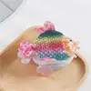 Clip de Pinza Transparente con Purpurina Descompresión Descompresión Lindo Snapper Pinza para el Cabello Quemado Pez Pequeño Niña de Dibujos Animados Tocado Pinza de Agarre