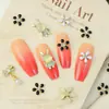 Decoração Metálica para Unhas Nova Transfronteiriça Pétalas Olho de Gato Gotejamento de Óleo Liga Metálica Flor Rica Laço Simples Joias para Nail Art