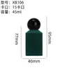 Botella de Perfume Afelpada con Tapa de Aleación de Zinc, Botella Pequeña Recargable, Botella de Vidrio Transparente con Atomizador al por Mayor en Stock, 45ml con Tapa Afelpada