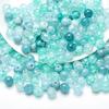 Cuentas redondas de ráfaga de 8MM florales florales Jade blanco color de piedra mixtos joyería hecha a mano DIY pulsera collar accesorios al por mayor