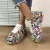 Nuevos Zapatos Deportivos de Moda Modelo de Exportación con Suela Gruesa y Cordones con Diseño de Bandera Nacional, Estilo Europeo y Americano, Punta Redonda, Talla 43, Zapatos Casuales para Parejas