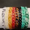Acessórios de Joias Coloridos Acrílicos Versáteis Corrente Multi-Cor Pulseira Anel Acessórios Joias Atacado