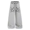 Pantalones de chándal casuales de estilo callejero americano con bolsillo en el pecho para danza jazz, pantalones deportivos de corte holgado, pantalones largos rectos de pierna ancha y caída para hombres y mujeres