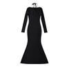 Vestido de Renda Cruzado no Peito Estilo Sereia Novo de Primavera de 2022 para Mulheres, Cintura Fina, Emagrecedor, Sereia