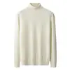 Suéter de cuello alto para hombre para otoño e invierno, camisa base casual de negocios ajustada, nuevo top de punto para hombre