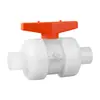 Válvula de Bola de Doble Unión Rongsheng PVDF, Interruptor de Válvula de Soldadura, Doble Unión, Resistente a Altas Temperaturas, Resistente a la Corrosión, Resistente a Ácidos y Álcalis