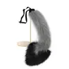 Halloween Novo Rabo de Animal Feito à Mão Cosplay Rabo de Raposa de Pelúcia Realista Acessório de Adereço de Cosplay
