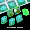 Bordes Irregulares Fluorescentes Neón Cosidos con Piedras de Strás, Piedras Multilaterales Cosidas a Mano, Accesorios para Ropa DIY y Vestidos de Novia
