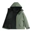 Chaqueta tres en uno para hombre y mujer, a prueba de viento e impermeable, conjunto de dos piezas de forro polar para otoño e invierno para senderismo, ciclismo y montañismo, personalizable