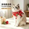 Cachecol triangular de Natal para animais de estimação, tecido macio com design de sino, cachecol para gato e cachorro, acessório de foto festivo, acessório de fantasia para animais de estimação