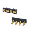 Conector Pogopin Pin de Antena con Resorte Chapado en Oro con Agujero para Pin Parche de Soldadura Lateral Cable de Soldadura para Carga Pin Plano
