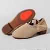 Sapatos de Dança Femininos com Solado Macio e Salto Cadarço Livre Tecido Voador Prática Moderna Adulto Professor de Yoga Corpo Sapatos de Balé