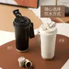Presente de feriado mais vendido: Caneca de café personalizável em aço inoxidável 316, 500ML, design estiloso, parede dupla, com canudo, adequada para uso em carros