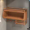 Suprimentos de Cozinha Porta-Prateleira de Armazenamento com Gancho Multicamadas Porta de Colocação Sem Furos Porta-Prateleira Multifuncional Lateral de Geladeira de Cozinha
