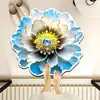 Tapete de Chão Florido Estéreo 3D, Absorvente de Água, Tapete de Chão de Lama Diatomácea Antiderrapante, Resistente ao Desgaste e Durável, Tapete de Chão Artístico de Flor para Banheiro