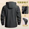 Chaqueta resistente al desgaste transfronteriza para otoño e invierno, forrada de polar, cálida, soft shell, ropa de trabajo táctica para exteriores, impermeable, adecuada para ciclismo y reparto