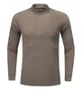 Ropa casual deportiva y para exteriores, sudadera con cuello alto, camiseta de manga larga, unisex, fitness, estilo primavera y otoño, color liso, chaqueta con media cremallera