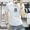 Camiseta de manga corta de verano 2025 para hombre, cuello redondo, moda, estampado, manga corta, ropa informal de calidad.