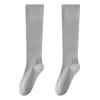 Calcetines Deportivos de Compresión para Mujer, Estilo Delgado de Verano, Calcetines para Tenis, Bádminton, Fitness, Running, Cuerda para Saltar, Yoga, Calcetines Blancos hasta la Pantorrilla