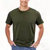 [Camiseta de Algodão Tamanho Europeu] Camiseta Básica Lisa de Manga Curta 100% Algodão para Homens e Mulheres na Primavera, Outono e Inverno Tamanho Europeu com Camada de Base Básica Solta
