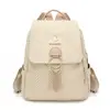 Bolsa de ombro dupla transfronteiriça feminina versão coreana 2026 moda outono PU personalidade mochila de viagem feminina moderna mochila escolar de estudante atacado