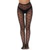 Medias negras de primavera y verano, medias finas con estampado de amor, venta al por mayor, leggings, calcetines de encaje hueco, 3093