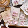 Presilhas de Cabelo Rosa e em Cores Pastéis Estilo Coreano para Meninas, Presilhas para Franja, Presilhas Laterais, Laços para Cabelo de Bebê, Acessórios de Cabelo, Enfeites de Cabelo Infantis, Presilhas Bico de Pato