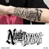 Tatuajes Temporales de Caligrafía Cursiva Inglesa de Hierbas para Hombres y Mujeres, Impermeables, de Larga Duración, Alta Gama, Realistas, No Reflectantes para Brazos y Pantorrillas