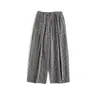 Pantalones Cropped de Pierna Ancha Estilo Zanahoria, Transpirables, Cómodos, Holgados, Artísticos, Casuales, de Doble Gasa de Algodón Puro, Estilo Japonés, para Viajes, para Mujer