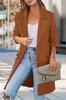Abrigo de lana de talla grande para mujer, otoño e invierno 2024, disponible en AliExpress. Abrigo de lana de un solo botón. Cárdigan de Amazon.
