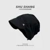Gorro Holgado Estilo Shen Yujie para Mujer, Otoño e Invierno, Circunferencia de Cabeza Grande, Adelgazante del Rostro, Protector de Orejas, Gorro de Punto Cálido, Gorro para Clima Frío