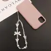 Cadenas para Teléfono Móvil al por Mayor Colgante de Estrella de Perla Coreana Cadena Corta de Perlas Cordón para Funda de Teléfono Accesorio de Muñeca para Niña