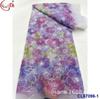 Vestido de noiva francês bordado completo lantejoulas miçangas bolha tecido com bordado de renda tecido de renda 3D para noiva