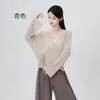 Ropa de Yoga para Mujer, Ropa Deportiva Fitness Holgada, Hermosos Tops Cardigan Transpirables de Espalda, Blusas de Manga Larga para Danza Moderna
