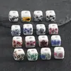Cuentas Cerámicas Cuadradas Azules y Blancas Estilo Chino de 8mm con Agujeros Rectos, Cuentas Cuadradas Cerámicas Decorativas para Pulseras y Accesorios de Ropa