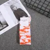 Calcetines de Algodón de Marca de Moda para Pareja Calcetines Altos Moda Urbana Estilo Hip-Hop Calcetines para Hombres y Mujeres Manualidad Tie-Dye Moda Elegante