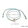 Pulsera de Cuerda Tejida Redonda Simple Ojo de Demonio Transfronteriza Europea y Americana Moda Versátil Joyería de Mano