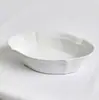 Amazon Tazón de Cerámica Celebridad de Internet Tazón de Sopa Coreano Simple Blanco Puro Tazón de Postre Tazón de Ensalada con Forma Especial Tazón de Cereal para el Desayuno