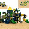 Tobogán de combinación de plástico para exteriores, gran parque infantil, equipo de jardín de infantes, fabricantes de juguetes no estándar sin motor
